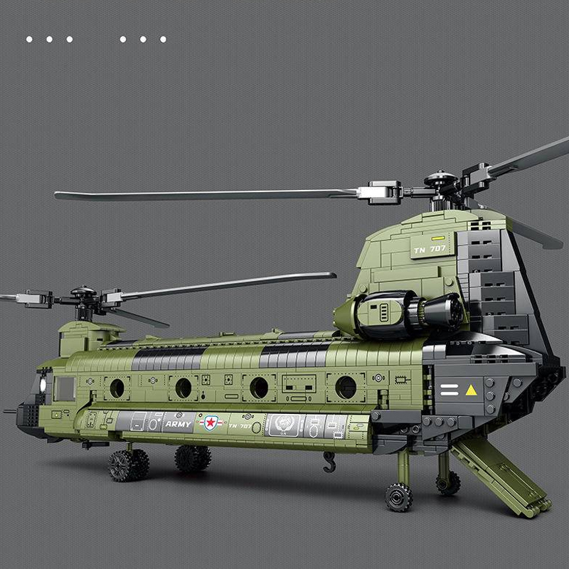 Reobrix 33031 CH-47 Heavy Multi Functional Transport Helicopter Military