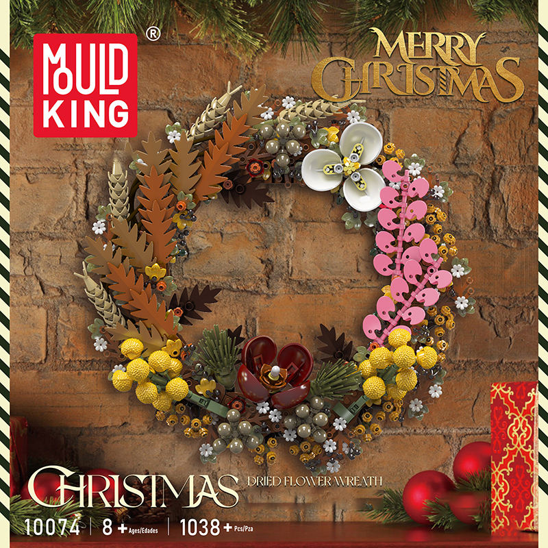 Mould King 10074 Christmas Dried Flower Wreath Seasonal Creator