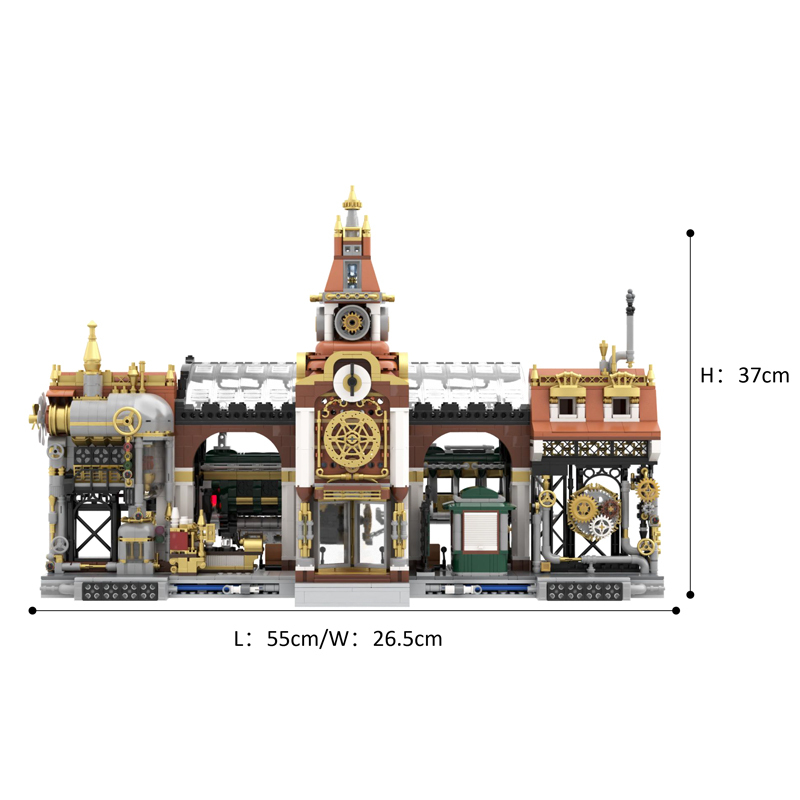 Pantasy 85007 Steampunk Train Station Modular Buildings