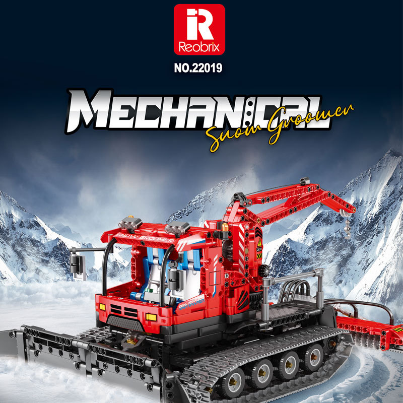 [With Motor]Reobrix 22019 Snow Leveling Vehicle Technic