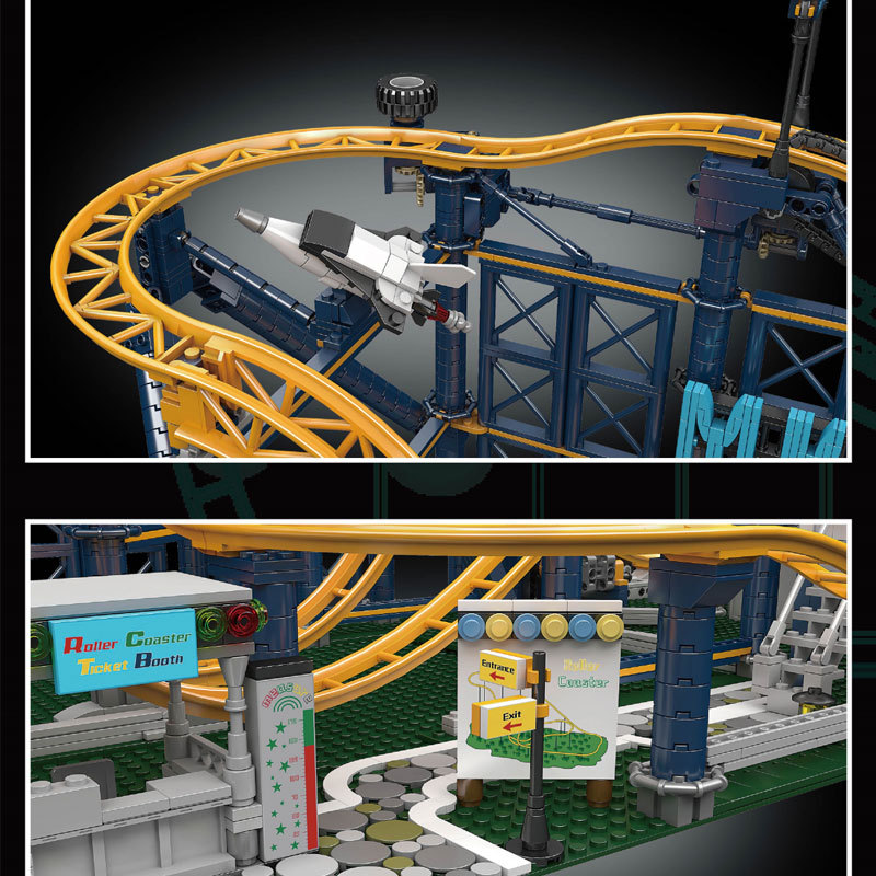 [With Motor]Mould King 11012 Rolle Coaster Fairground Creator Expert Europe warehouse express delivery in 7 days