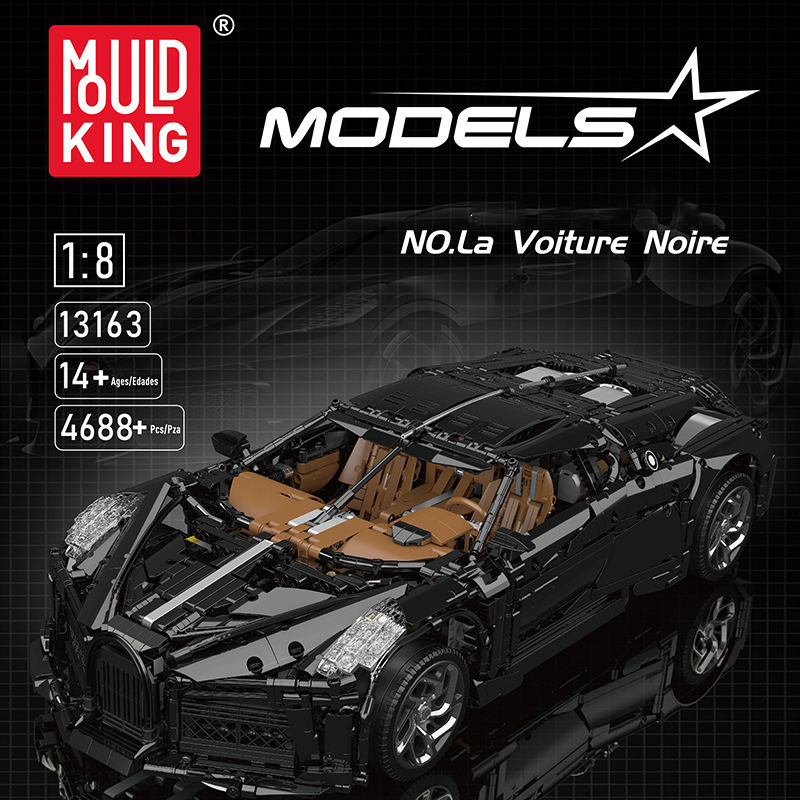 [With Motor]Mould King 13163 Bugatti La Voiture Noire Technic