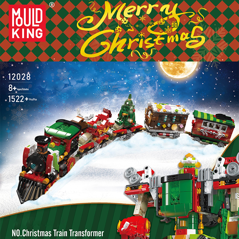 Mould King 12028 Christmas Train Transformer Christmas