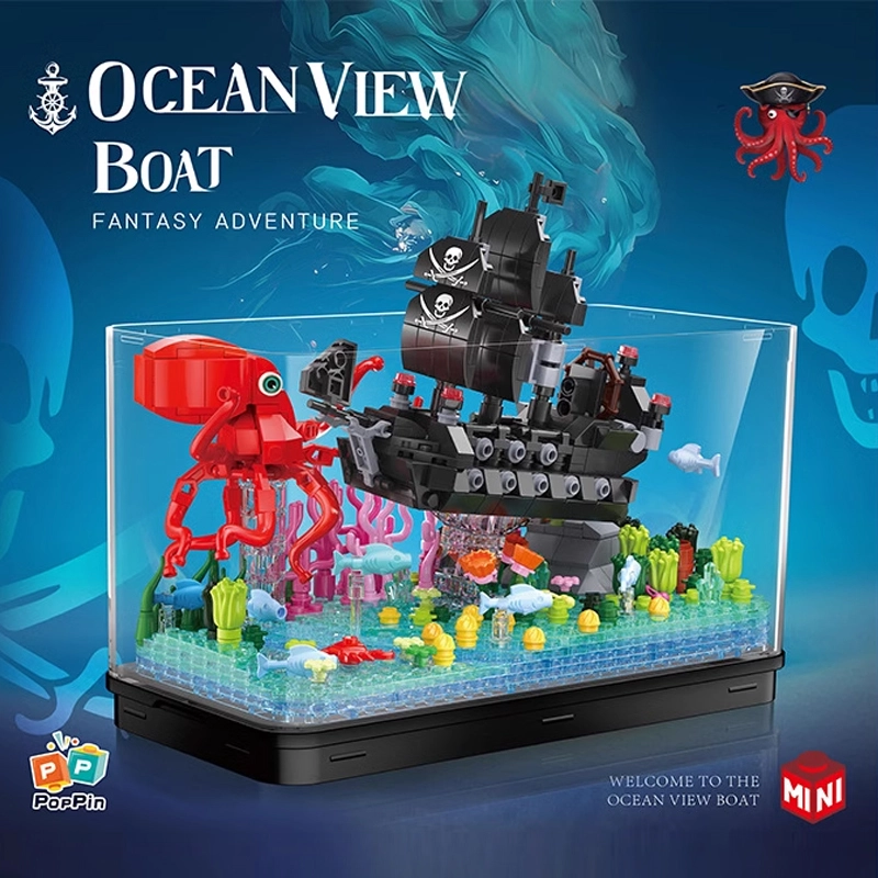 Lego Micro Boat Mini Micro Bricks] ZHEGAO 662009 Ocean View Boat