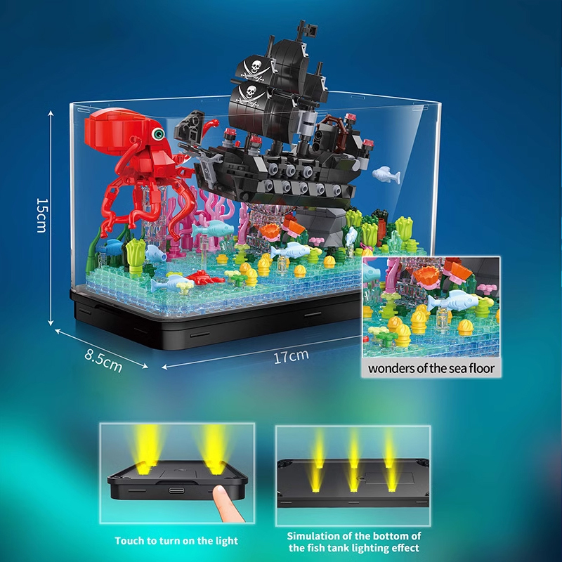 [Mini Micro Bricks] ZHEGAO 662010 Ocean View Boat：Fantasy Adventure Creator Expert