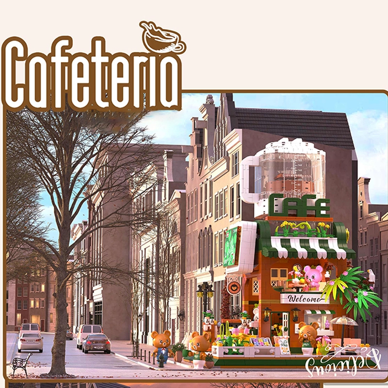 ZHEGAO 612001 Cofeterio Modular Buildings Creator Expert