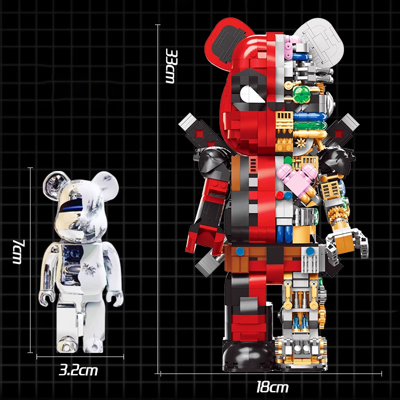 WANGAO 188014 Deadpool Mechanical Bear Super heroes