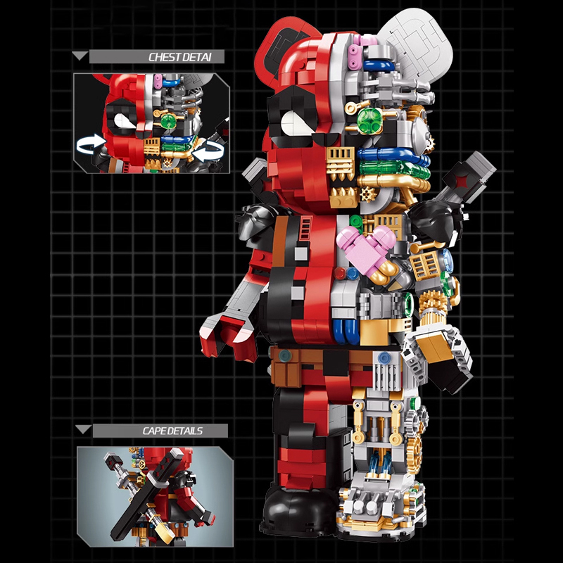 WANGAO 188014 Deadpool Mechanical Bear Super heroes