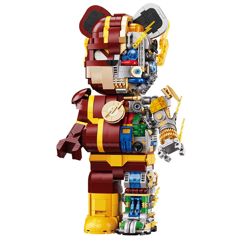 WANGAO 188012 The Flash Semi-Mechanical Bear Brick