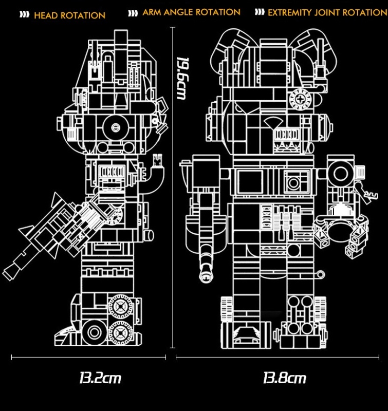 Wangao 288001 Optimus Prime Semi-Mechanical Bear Brick