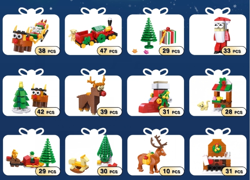 JIESTAR 59069 Christmas Blind Boxes Christmas Series