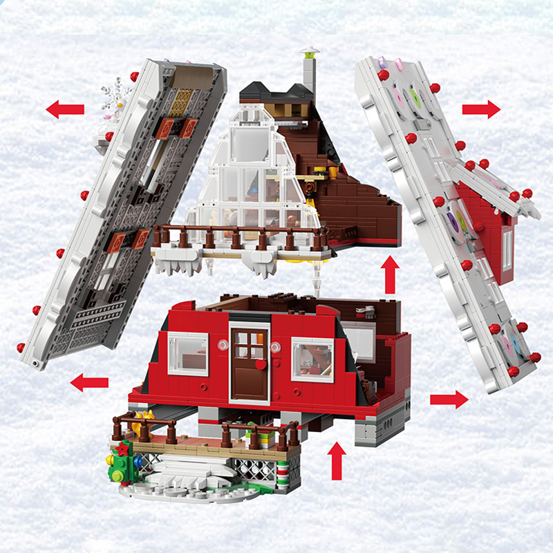 [Pre-Sale] [Mini Micro Bricks] ZHEGAO 613001 Artistic Chalet Creator Seasonal Christmas