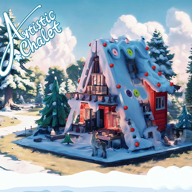 [Pre-Sale] [Mini Micro Bricks] ZHEGAO 613001 Artistic Chalet Creator Seasonal Christmas