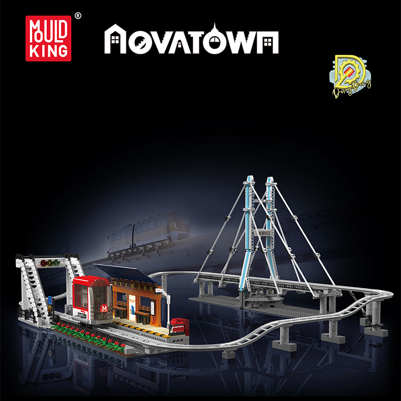 [With Motor] Mould King 16052 Urban Railcar Modular Building