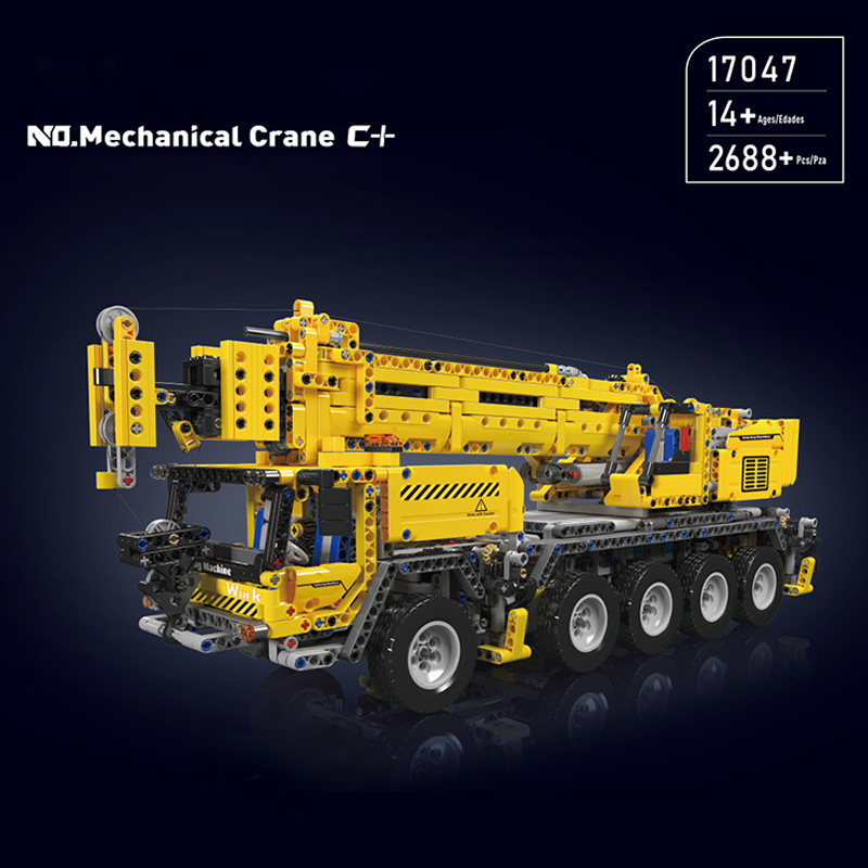 [With Motor] Mould King 17047 Mechanical Crane C+ Technic