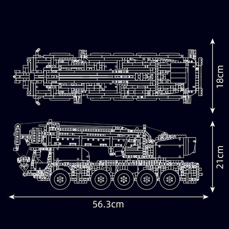 [With Motor] Mould King 17047 Mechanical Crane C+ Technic