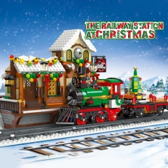 JIESTAR 89142 The Railway Station At Christmas Seasonal Creator