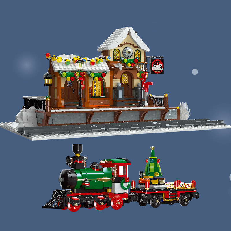 JIESTAR 89142 The Railway Station At Christmas Seasonal Creator