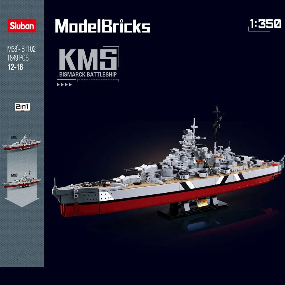 SLUBAN M38-B1102 KMS Bismarck Battleship Creator