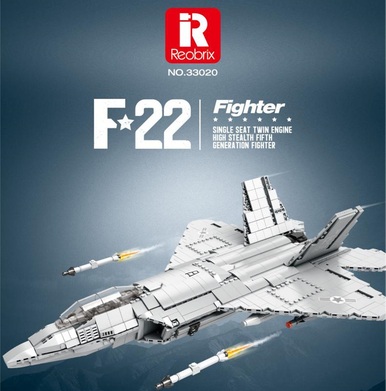 [Pre-Sale] ReoBrix 33020 F-22 Fighter Military