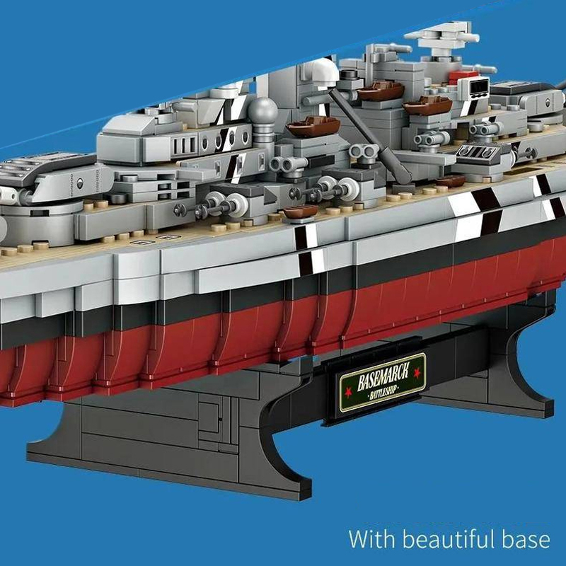 Forange FC4201 Military Bismarck Class Battleship Building Blocks 2081±pcs Bricks from China.