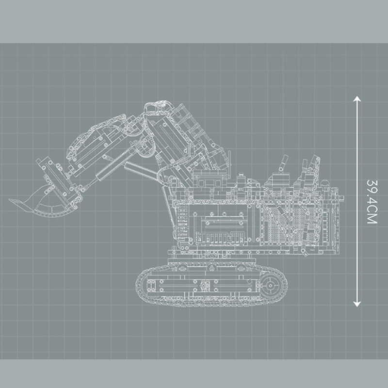 [With Motor] Mould King 17048 Liebherr R 9800 Excavator Technic