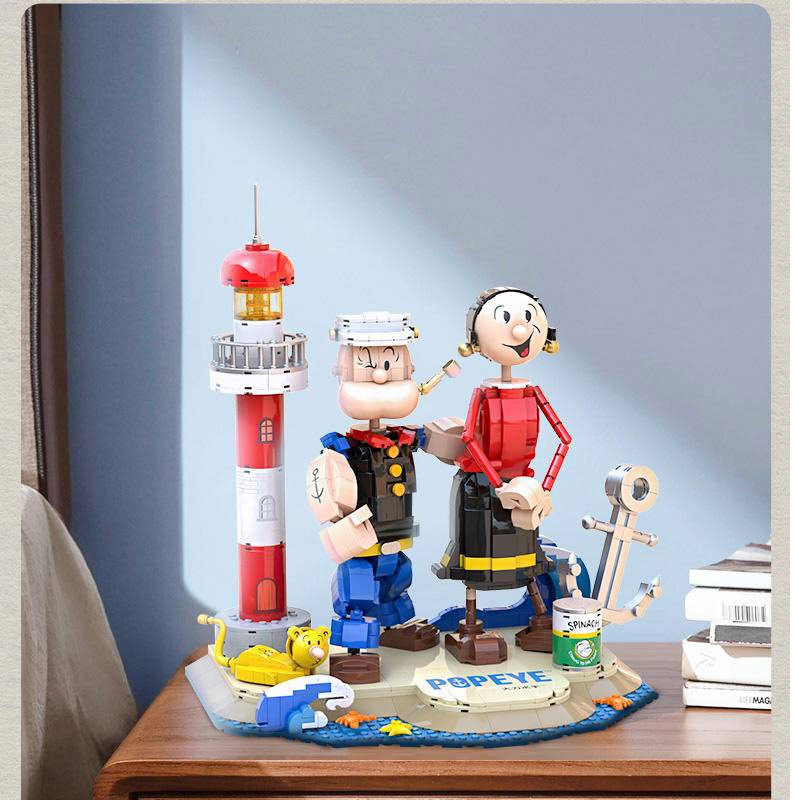 Pantasy 86401 Popeye Series Pop Eye With Olive Building Blocks 1500pcs Bricks Toys Model Set Ship From China