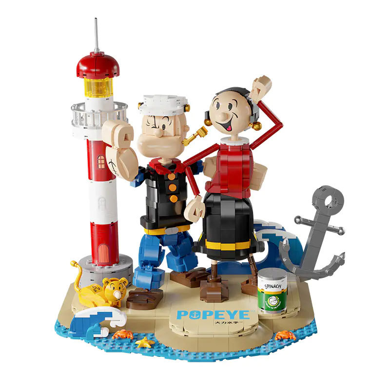 Pantasy 86401 Popeye Series Pop Eye With Olive Building Blocks 1500pcs Bricks Toys Model Set Ship From China