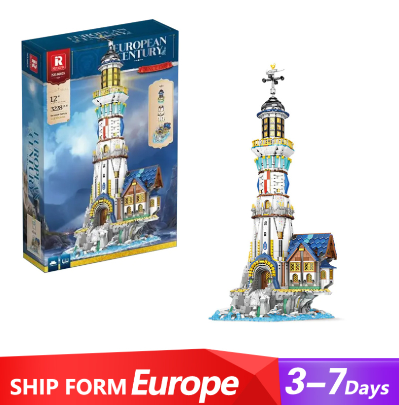[With Original Box]Reobrix 66028 European Century Lighthouse Modular Buildings Creator Expert Europe Warehouse Express