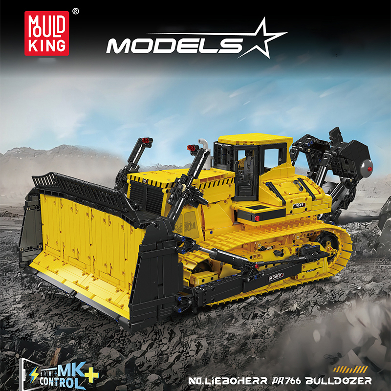 [Pre-Sale] [With Motor] Mould King 17049 Liebherr PR766 Bulldozer Technic