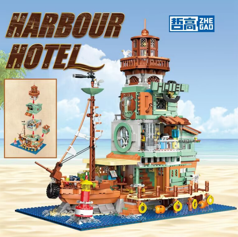 [Mini Micro Bricks] ZHEGAO 00422 Harbour Hotel Creator