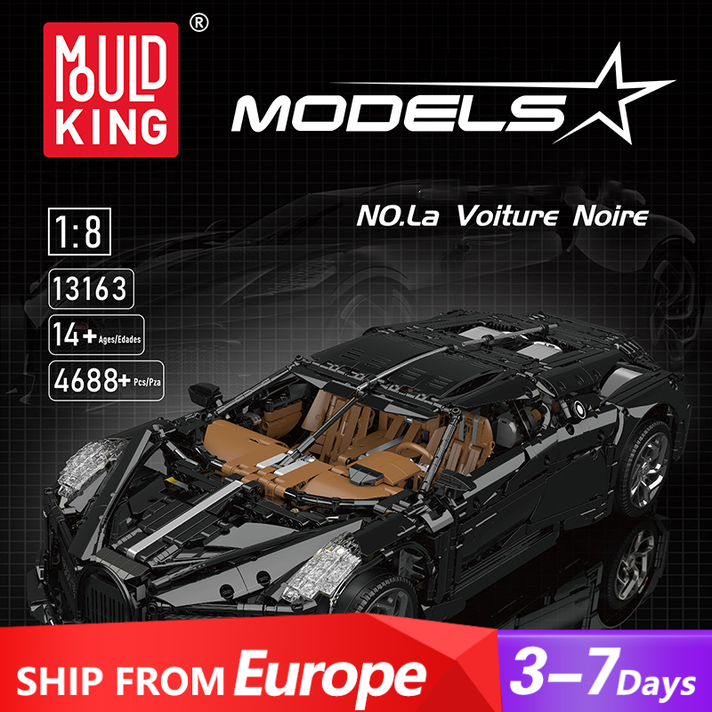 [With Motor] Mould King 13163 Bugatti La Voiture Noire Technic Europe Warehouse Express