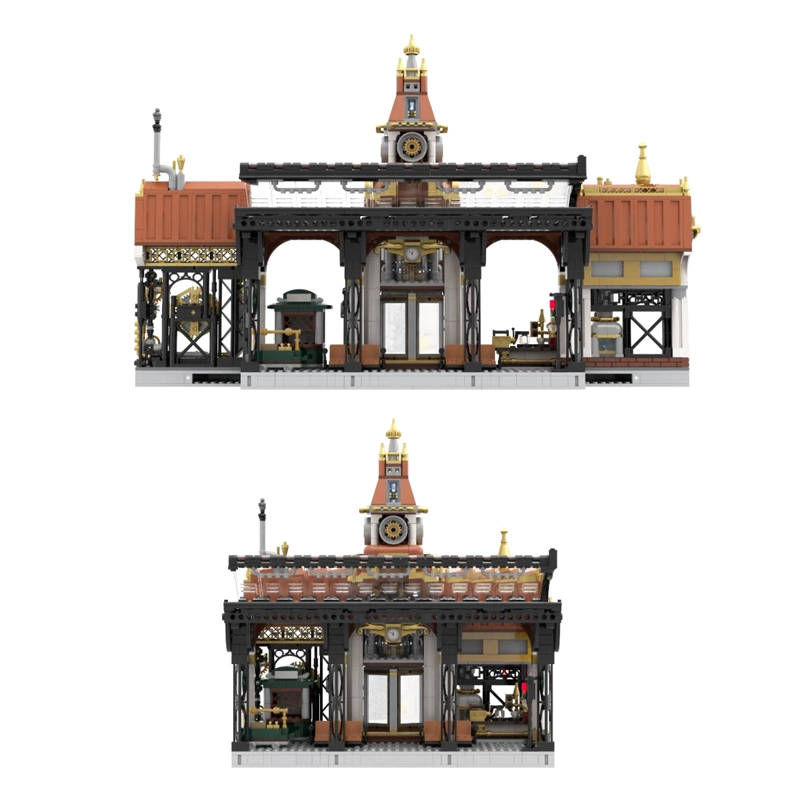Pantasy 85007 Steampunk Train Station Modular Buildings