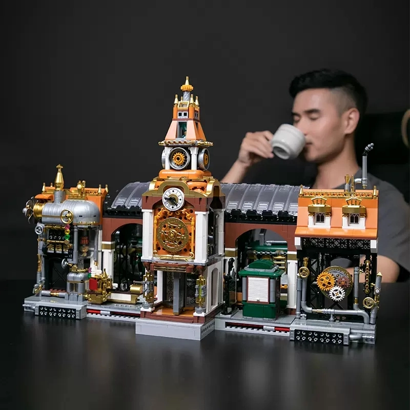 Pantasy 85007 Steampunk Train Station Modular Buildings