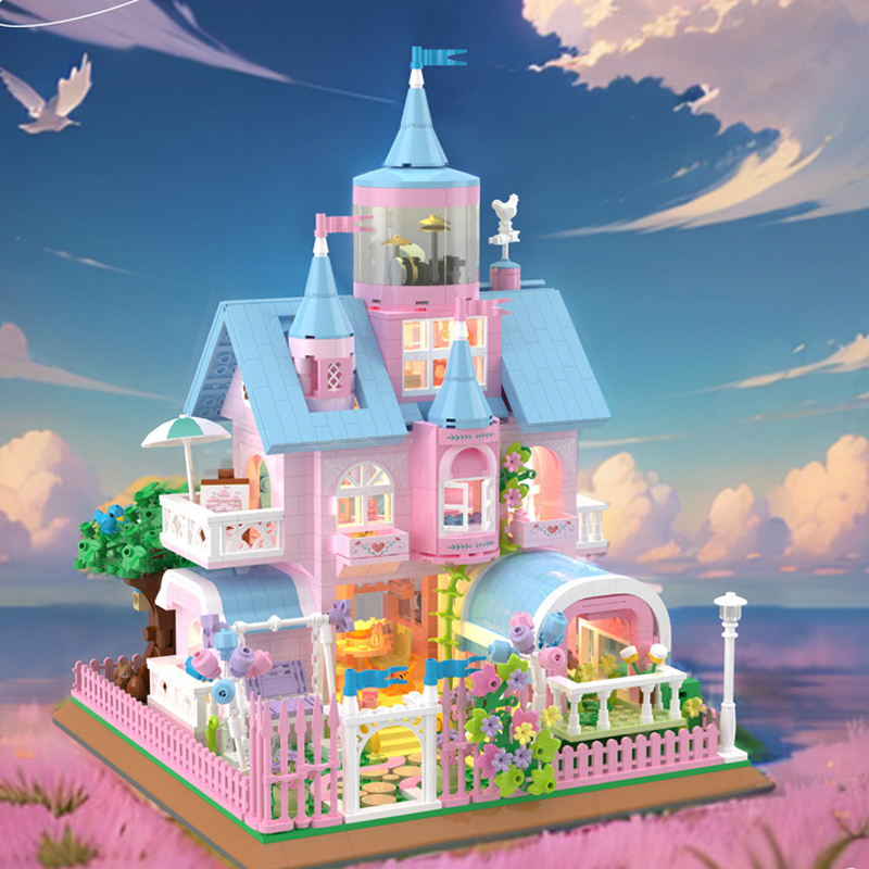 [Mini Micro Bricks] ZHEGAO 613002 Pink Castle Creator