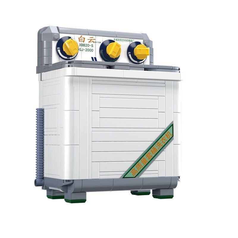 [Mini Micro Bricks] ZHEGAO 662015-662018 Back To The 1990's TV Washing Machine Refrigerator Radio