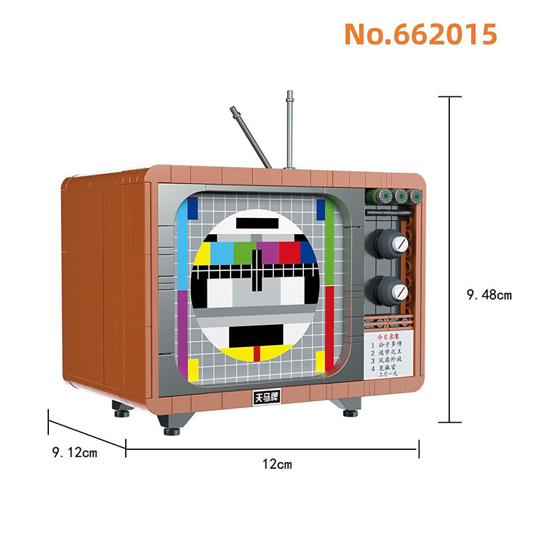 [Mini Micro Bricks] ZHEGAO 662015-662018 Back To The 1990's TV Washing Machine Refrigerator Radio
