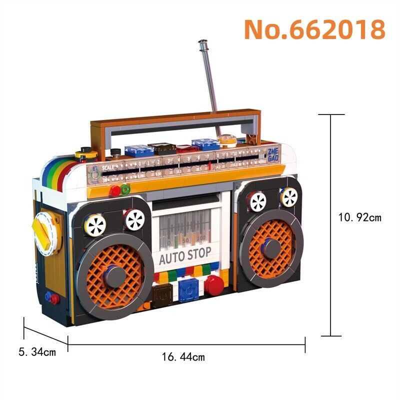 [Mini Micro Bricks] ZHEGAO 662015-662018 Back To The 1990's TV Washing Machine Refrigerator Radio