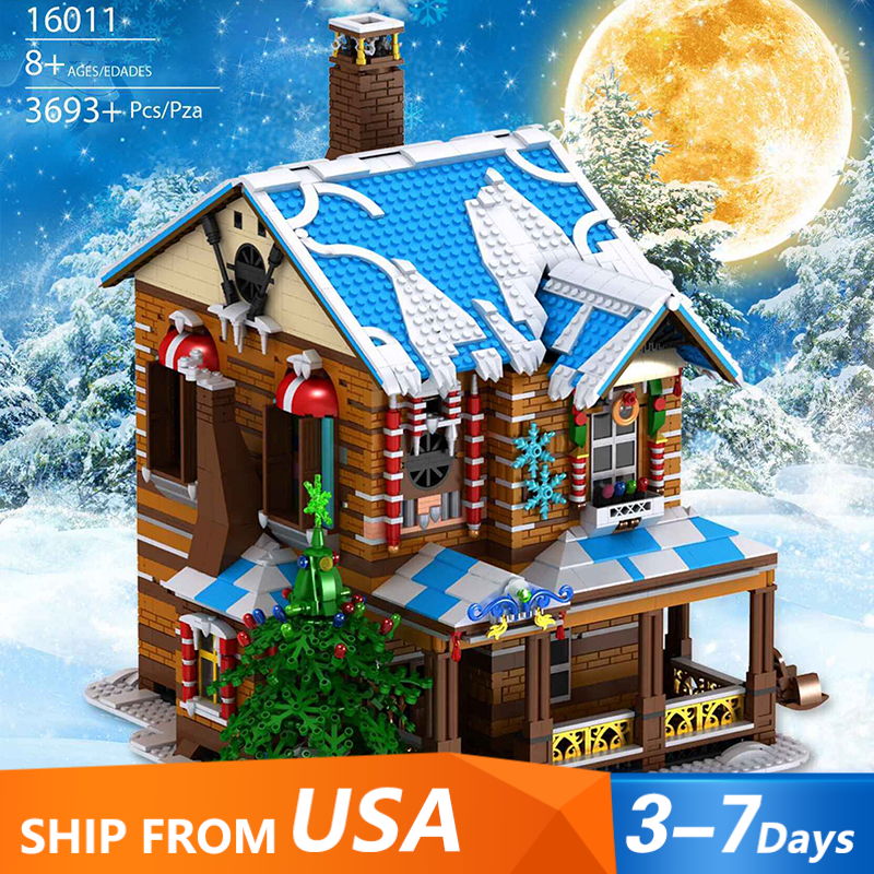 Mould King 16011 Merry Christmas：Christmas House Creator US Warehouse Express