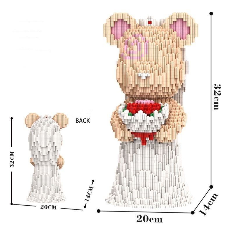 [Mini Nano Brick] MBLOCKS M66 Series 32cm Cartoon Bearbrick