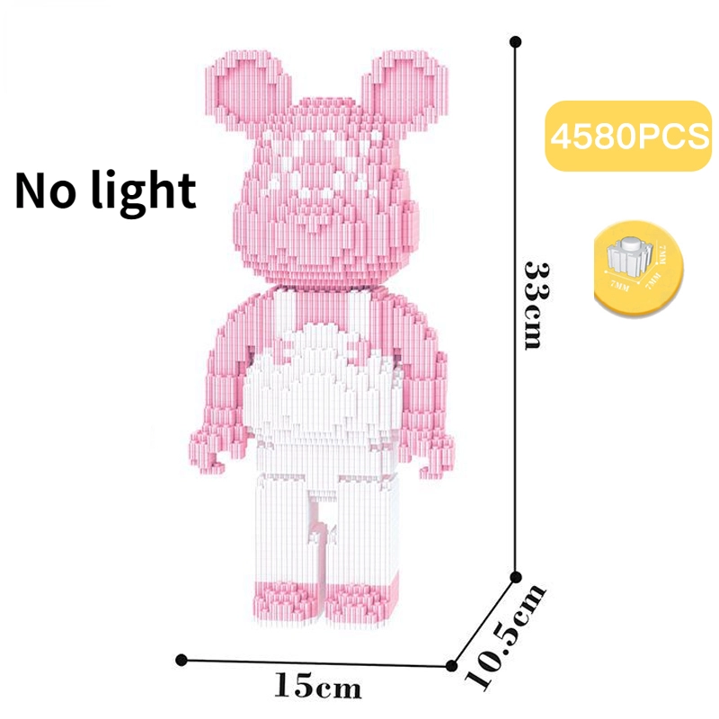 [Mini NANO Brick] MBLOCKS 32cm Bear Cartoon Mini Love Violent Bearbrick Birthday Gift