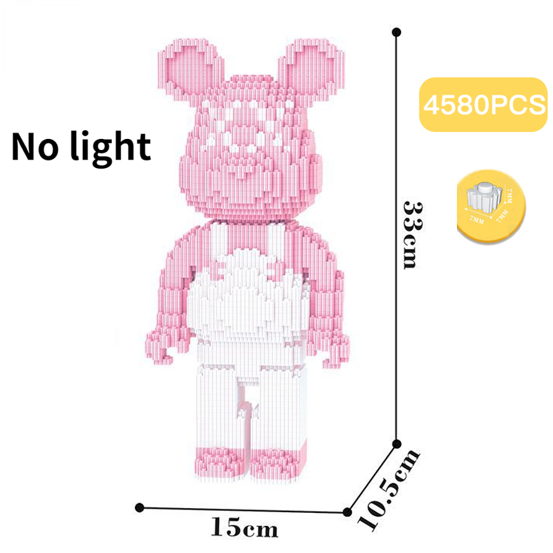 [Mini NANO Brick] MBLOCKS 32cm Bear Cartoon Mini Love Violent Bearbrick Birthday Gift