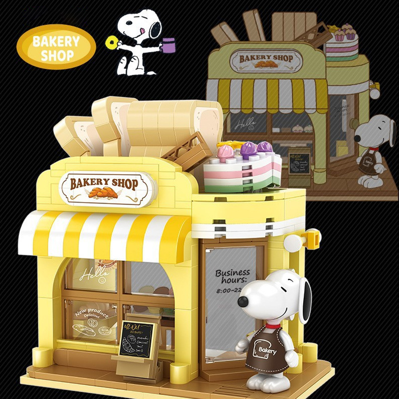 CACO S012 Peanuts Snoopy Bakery Shop Movie & Game
