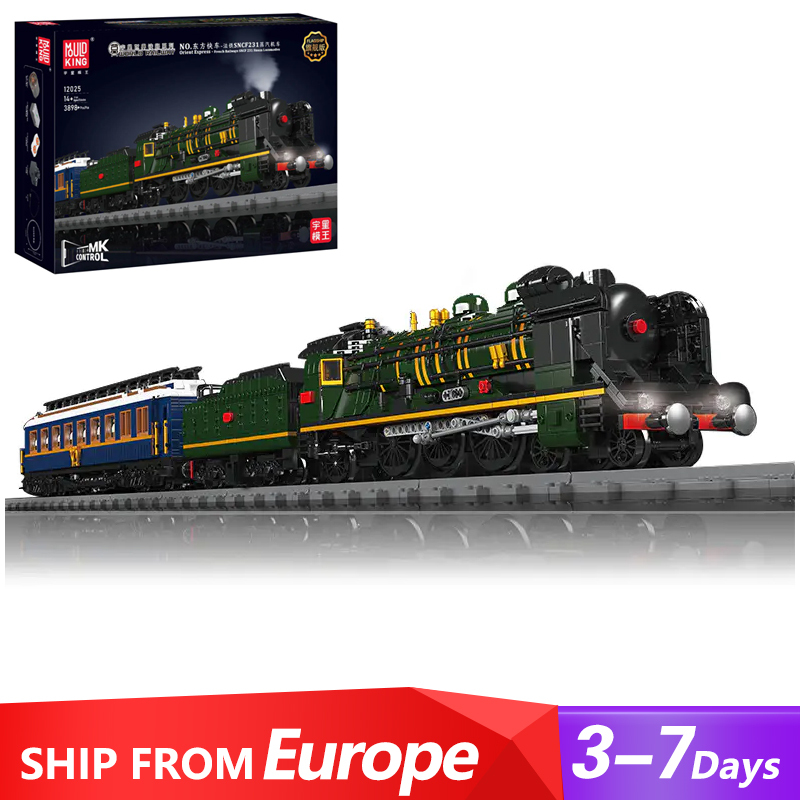 [With Original Box][With Motor] Mould King 12025 Orient Express-French Railways SNCF 231 Steam Locomotive Tarin Creator Expert Europe Warehouse Express