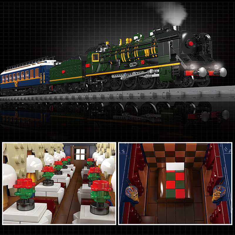 【With Motor】Mould King 12025 Orient Express-French Railways SNCF 231 Steam Locomotive Tarin Creator Expert