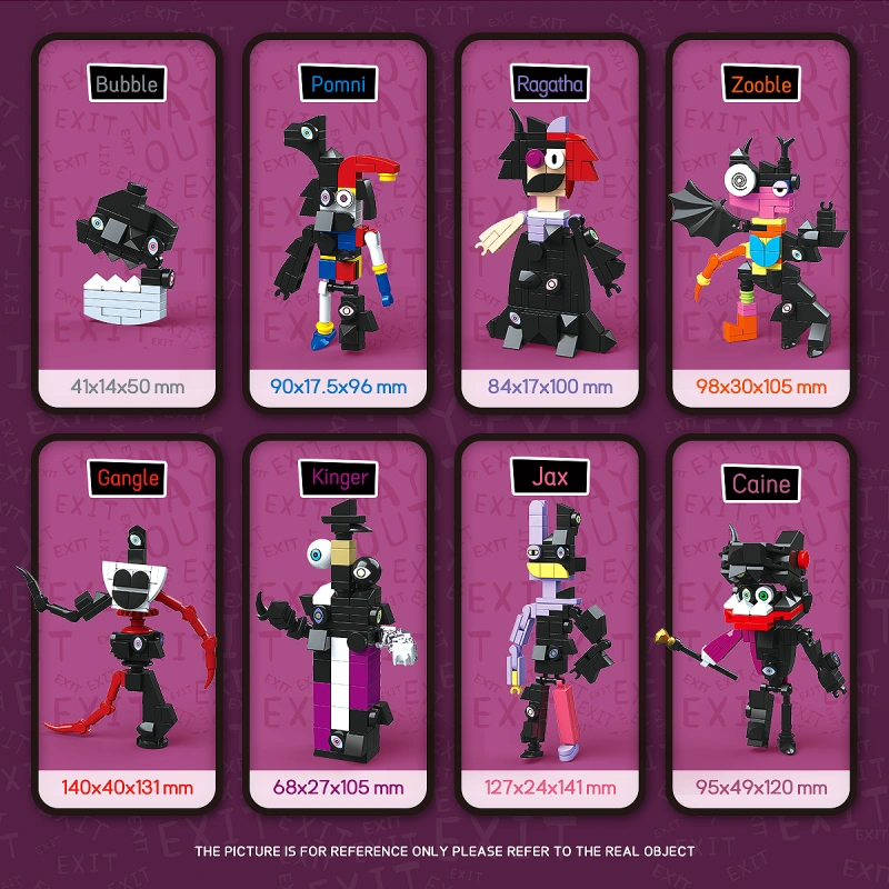 QUANGUAN 816 The Amazing Digital Circus Jax figures Movie & Game