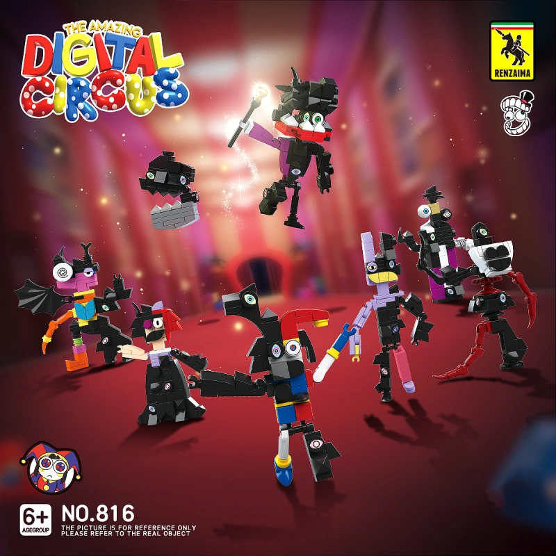 QUANGUAN 816 The Amazing Digital Circus Jax figures Movie & Game
