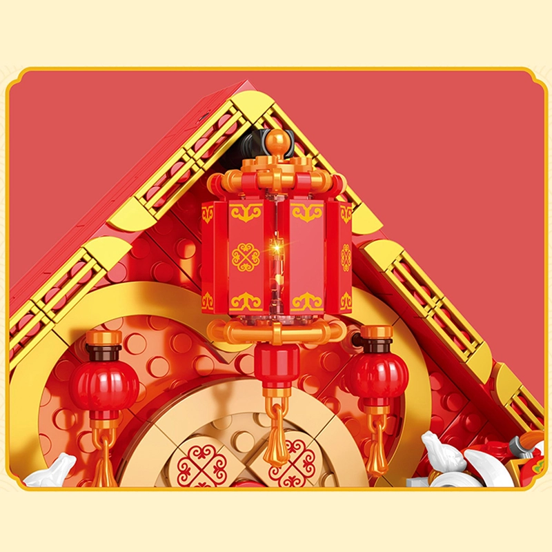 Reobrix 568 569 Lion New Year building blocks Chinese Culture