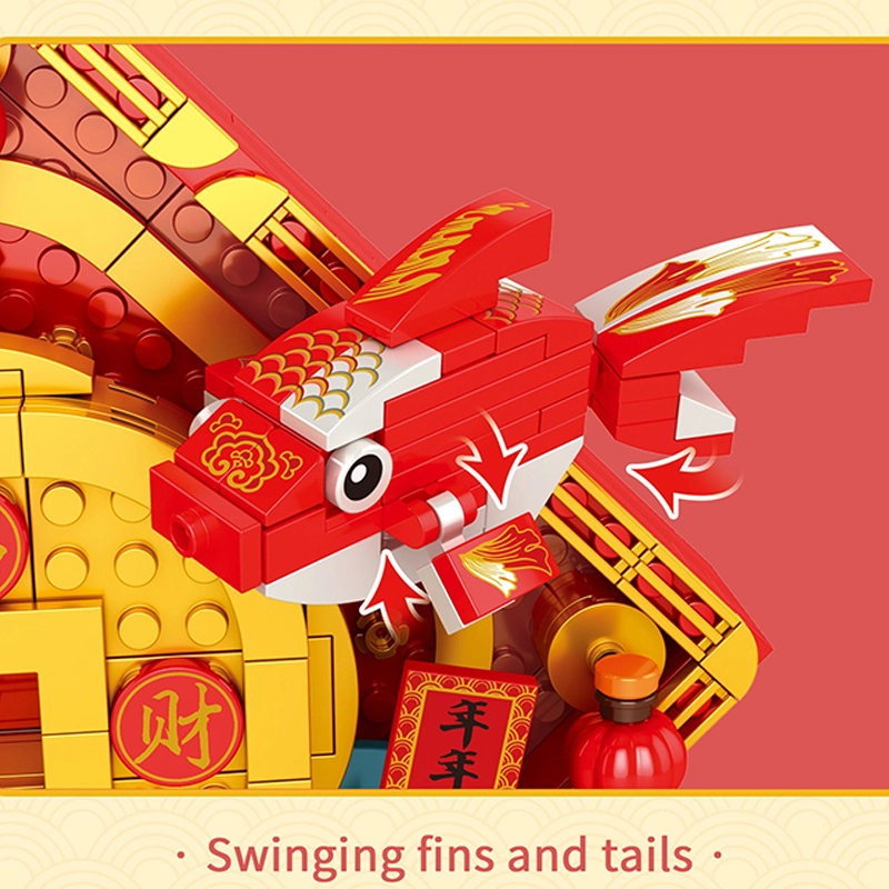 Reobrix 568 569 Lion New Year building blocks Chinese Culture
