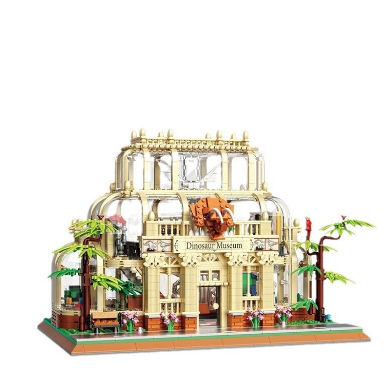 [Mini Micro Bricks] ZHEGAO 613000 Dinosaur Museum Modular Buildings